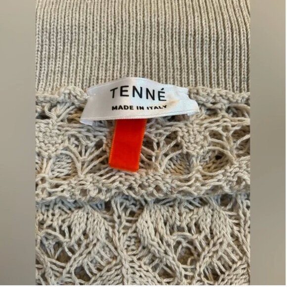 Tenne Knit Crochet Polo sweater blouse top size M - Picture 4 of 7